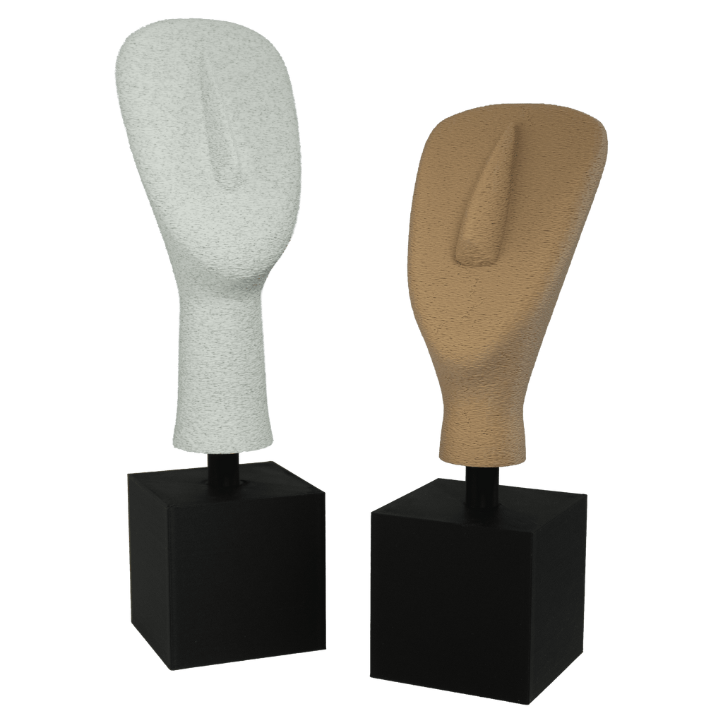 Unspoken | A Quiet Symmetry | Abstract Head Sculptures